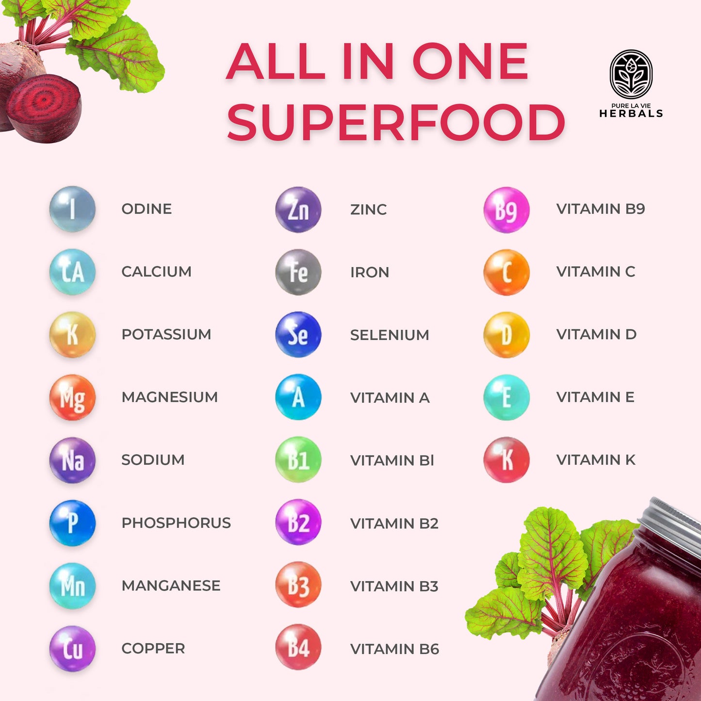 Beetroot Sea Moss Gel – 16oz | Wildcrafted, 92 Minerals, Heart & Energy Support | Vegan & Kid-Friendly