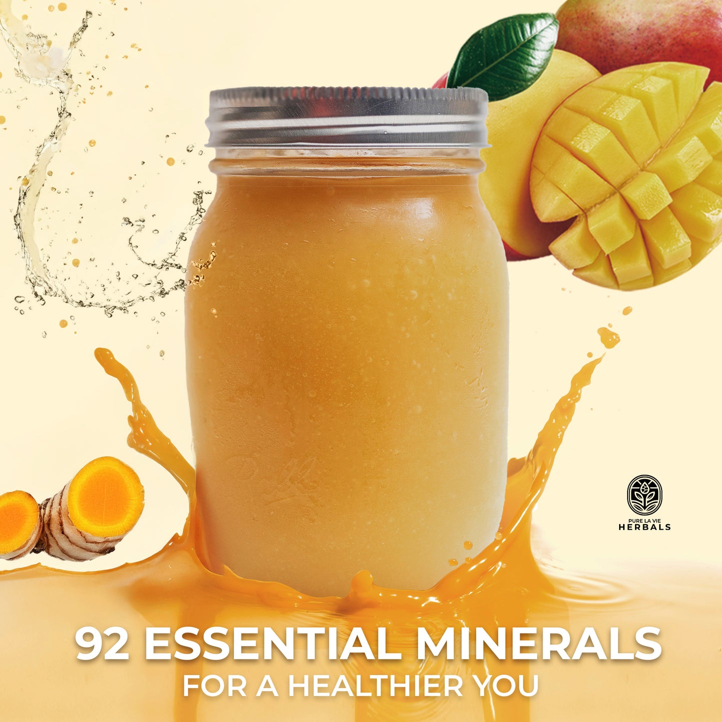 Mango Sea Moss Gel – 16oz | Wildcrafted, 92 Minerals | Vegan & Kid-Friendly