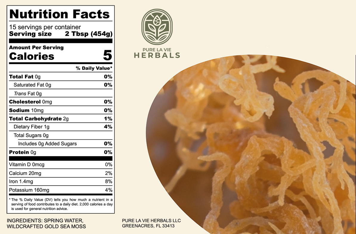 Plain Sea Moss Gel – 16oz | Wildcrafted, 92 Minerals, Pure & Natural Superfood | Vegan & Kid-Friendly